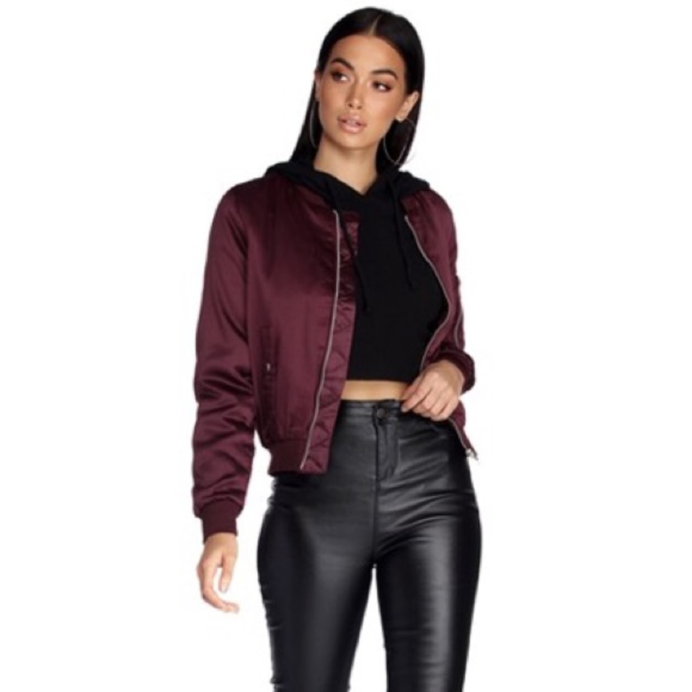 Discontinued Windsor Bomber Jacket in Burgundy